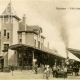 4. Nieuwe station Kampen in 1912 met aankomst van trein uit Zwolle