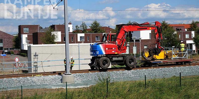 38m. Zwolle Stadshagen 27 augustus 2017, voor de veiligheid wordt een afscheiding geplaatst ( foto K. Haar)