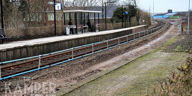 20d. Kampen 25 februari 2017, het opgebroken spoor 2, 35 m verderop wordt dit het hoofdspoor (foto Kasper Haar)