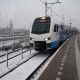 1h. Kampen 10 december 2017, Keolis 7301 in een besneeuwd station Kampen (foto K. Haar)