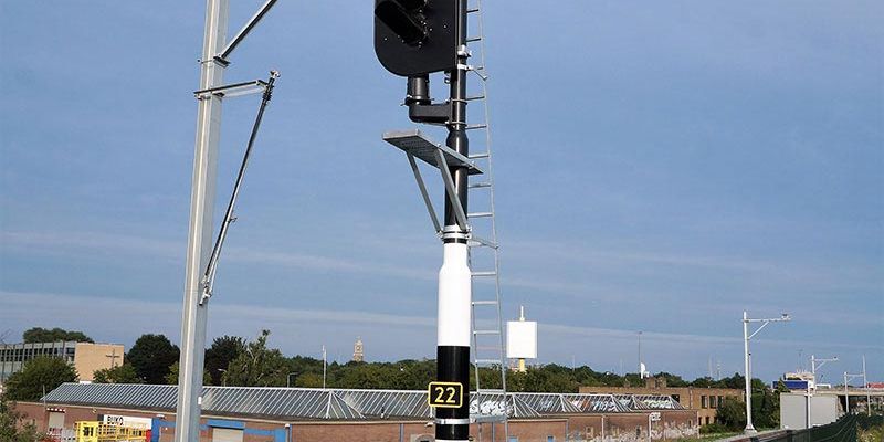 35m. Zwolle Blaloweg 26 juli 2017, het voorsein is geplaatst (foto Kasper Haar)