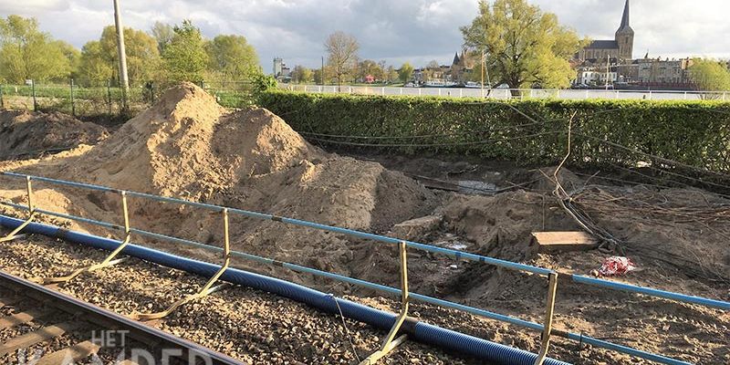 20n. Kampen 16 april 2017, oude restanten van het tweede perron (foto Kasper Haar)